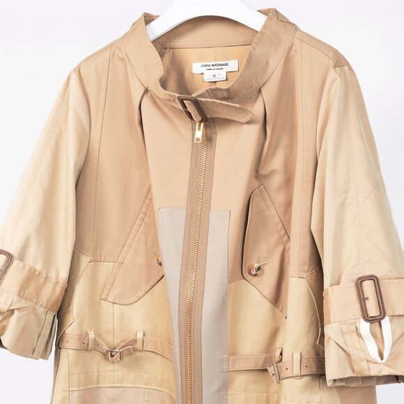 Junya Watanabe Comme Des Garcons SS/20 Runway Khaki Patchwork Trench Coat - Picture 4 of 12